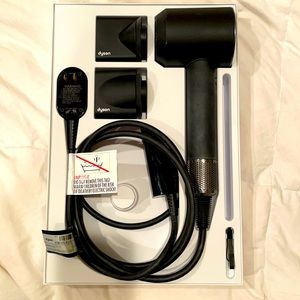 Dyson Supersonic black and silver hairdryer